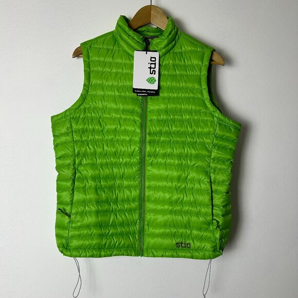 NWT Stio Green 800 Fill Power Hyperdry Pertex Goose Down Puffer Vest Size Large - Picture 1 of 15